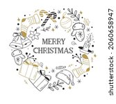 christmas icons collection. ... | Shutterstock .eps vector #2060658947