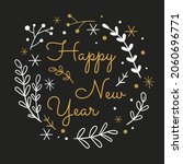 happy new year greeting text. ... | Shutterstock .eps vector #2060696771