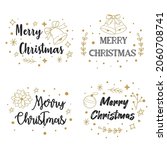 merry christmas lettering... | Shutterstock .eps vector #2060708741