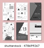set invitation with geometric... | Shutterstock .eps vector #478699267