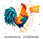rooster illustration for the... | Shutterstock .eps vector #512856364
