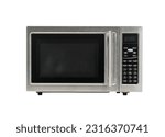 Old microwave oven isolated with cut out background.