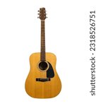 Small photo of Los Angeles, California, USA - June 10, 2023: Illustrative editorial photograph of Fender acoustic guitar with cut out background.