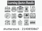  learning quotes svg cut files... | Shutterstock .eps vector #2140850867