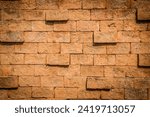 Small photo of The detailed texture of the horizontal red brick panel has a unique placement of the bricks adding a black edge effect to the image giving it a classier feel The full image file is in natural light.