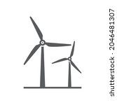 wind power icon. simple solid... | Shutterstock .eps vector #2046481307