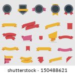 vector ribbons and labels | Shutterstock .eps vector #150488621