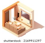 vector isometric modern living... | Shutterstock .eps vector #2169911297