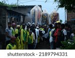 Small photo of "Kolhapur, Maharashtra India- august 10th 2022: Kumbhoj Moharram Julus in Kolhapur district in southern Maharashtra"