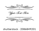 vintage calligraphic vignettes... | Shutterstock .eps vector #2086849201