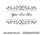 vintage calligraphic vignettes... | Shutterstock .eps vector #2086849204