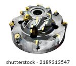 Special high performance milling cutter for metal isolated white background