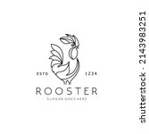 rooster line art. simple... | Shutterstock .eps vector #2143983251