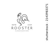 rooster line art. simple... | Shutterstock .eps vector #2143983371