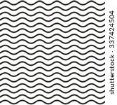 Pattern Of Black Wavy Line With ...