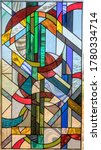 Stained Glass Window Panel Of...