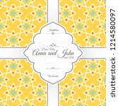 invitation template card with... | Shutterstock . vector #1214580097