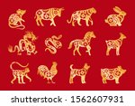 gold on red chinese horoscope....