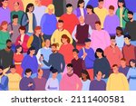 demographic diversity. crowd... | Shutterstock .eps vector #2111400581