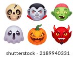 Halloween Monsters Emoji. Scary ...