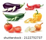 realistic vegetables. 3d... | Shutterstock .eps vector #2122752737