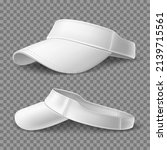 realistic visor cap. 3d white... | Shutterstock .eps vector #2139715561