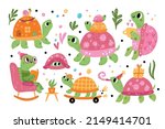 Cartoon Turtle. Colorful...