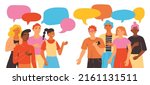 people group confrontational.... | Shutterstock .eps vector #2161131511