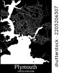 Black And White City Map Poster ...