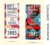 gift voucher template. flyer... | Shutterstock .eps vector #334074371