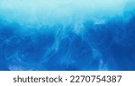 Small photo of Color smoke abstract background. Sky cloud. Ethereal air. Blue white color paint water fume floating mist texture with free space.