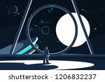 spacesuit astronaut in... | Shutterstock .eps vector #1206832237
