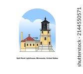 Old lighthouse. Split Rock Lighthouse, Minnesota, United States.