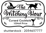 the witching hour cocktails... | Shutterstock .eps vector #2054657777