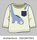 cute doodle dino graphic long... | Shutterstock .eps vector #2061847001