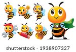 Cartoon Cute Bee Character...