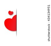 paper red heart background | Shutterstock .eps vector #434134951