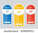 vector pricing table for... | Shutterstock .eps vector #339834911
