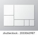 template collage of six frames  ... | Shutterstock .eps vector #2033063987