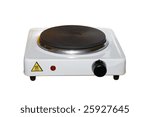 the one-hotplate electric cooker under the light background