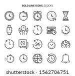 time related bold line icon set.... | Shutterstock .eps vector #1562706751