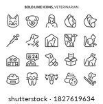 Veterinerian  Bold Line Icons....