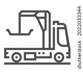 tow truck icon  square line... | Shutterstock .eps vector #2022033344