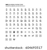 mobile phone mini line ... | Shutterstock .eps vector #604693517