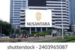 Small photo of Jakarta - December 22,2023: Nusantara emblem. officially the Capital City of Nusantara (Ibu Kota Nusantara, IKN),is the future capital of Indonesia, scheduled to be inaugurated on 17 August 2024