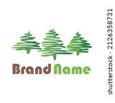 artistic pine tree logo  vector ... | Shutterstock .eps vector #2126358731