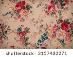Small photo of Rosette Close Up Antique Floral Fabric