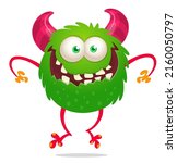 funny cartoon smiling monster... | Shutterstock .eps vector #2160050797