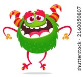 funny cartoon smiling monster... | Shutterstock .eps vector #2160050807
