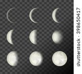 Moon Phases On A Transparent...